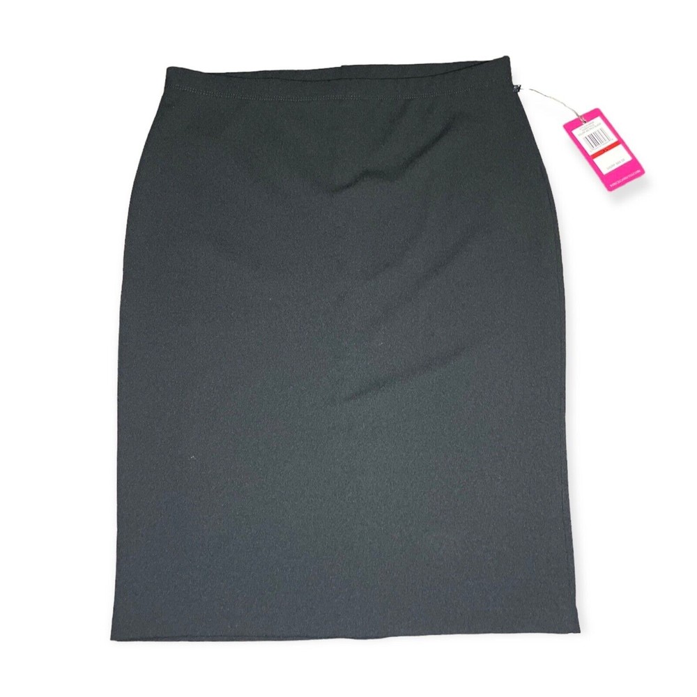 Vince Camuto Skirt Womens XS Stretch Knit MIDI Tube Black NWT